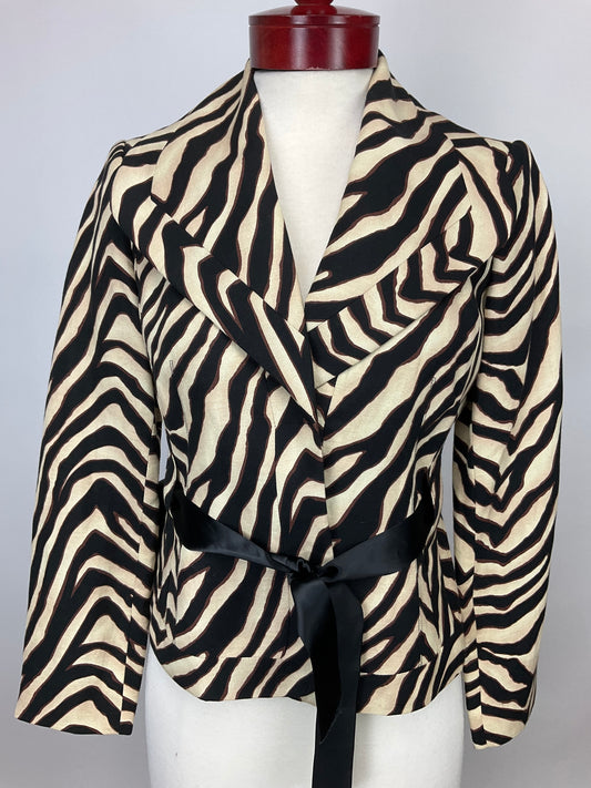 CALVIN KLEIN BLACK/TAN SKIRT SUIT SZ 4