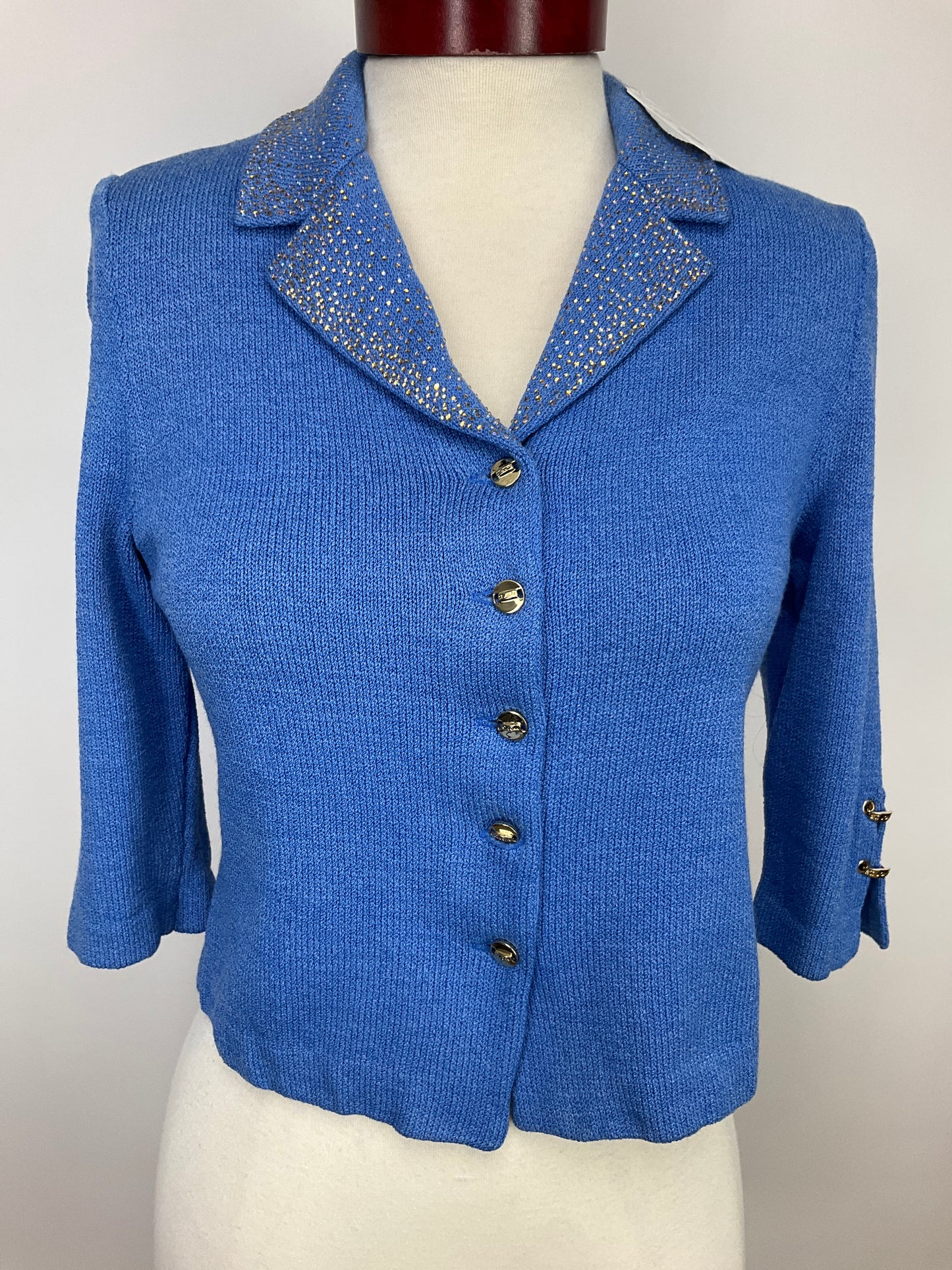 ST JOHN COLLECTION BLUE BLAZER SZ 2