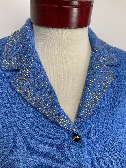 ST JOHN COLLECTION BLUE BLAZER SZ 2