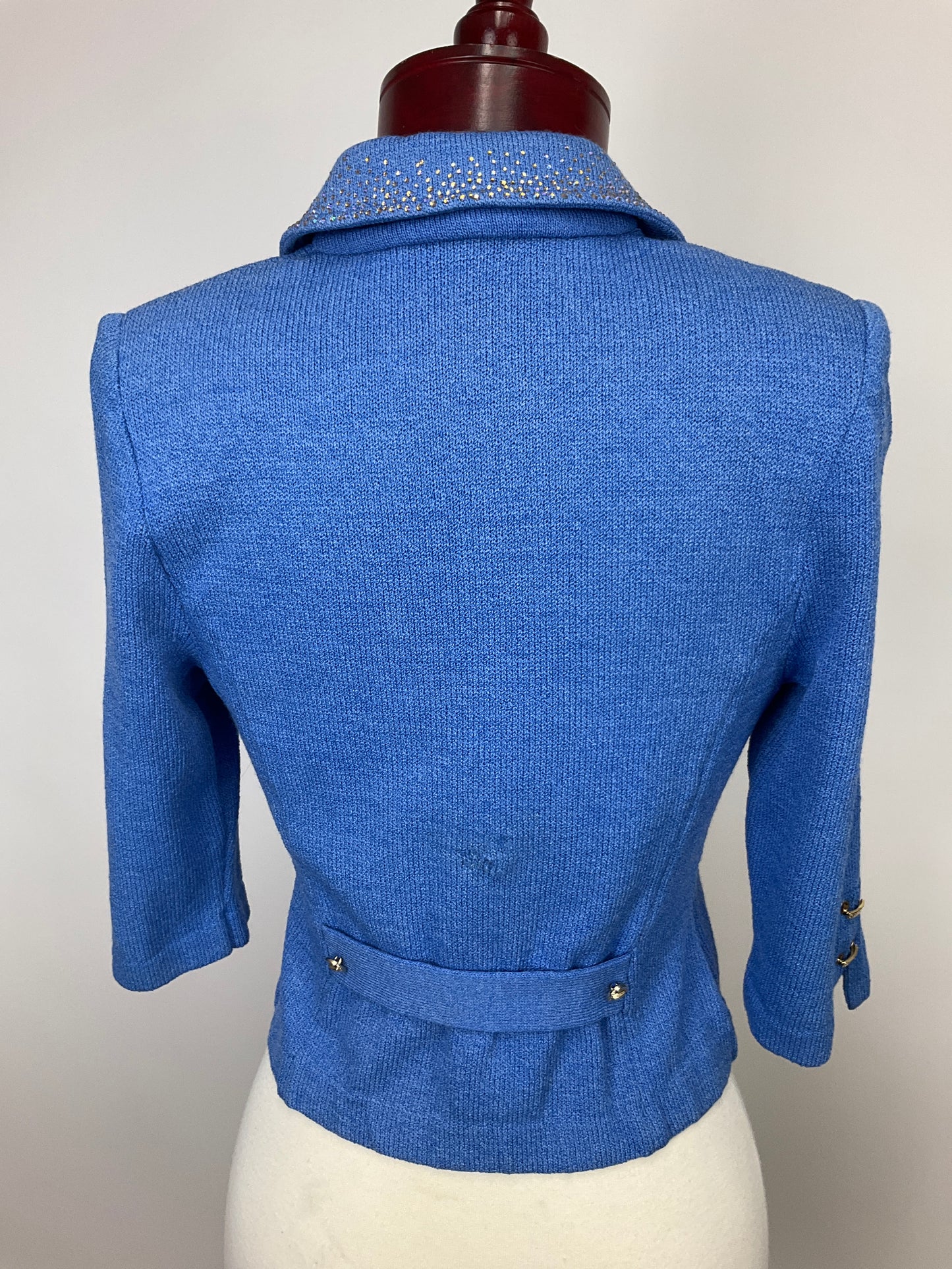 ST JOHN COLLECTION BLUE BLAZER SZ 2