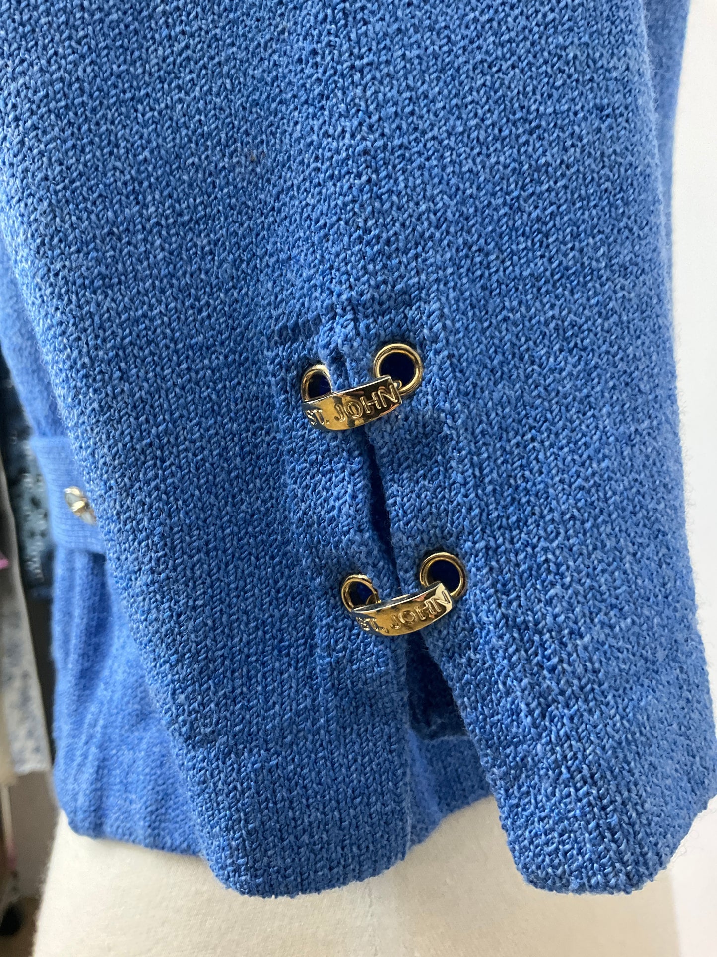 ST JOHN COLLECTION BLUE BLAZER SZ 2