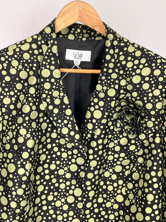 LE SUIT WOMAN GREEN/BLACK BLAZER 22W
