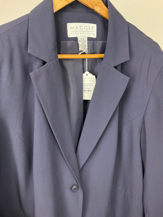 MAGGIE MCNAUGHTON BLUE/GRAY BLAZER SZ 18