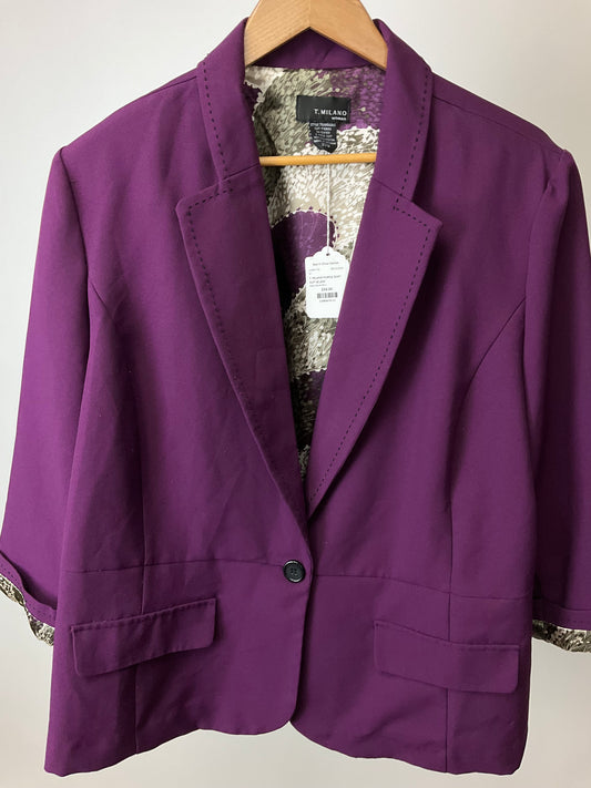 T. MILANO PURPLE SKIRT SUIT SZ 22W