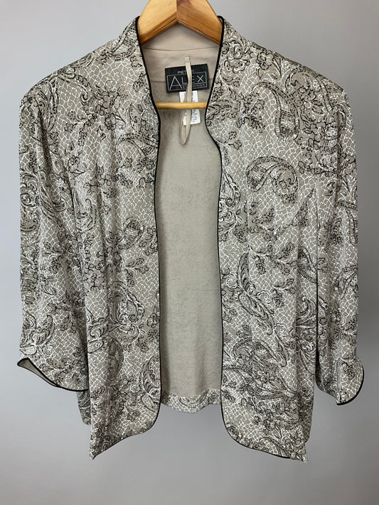 ALEX EVENING TAN/BROWN JACKET SET SZ XLP