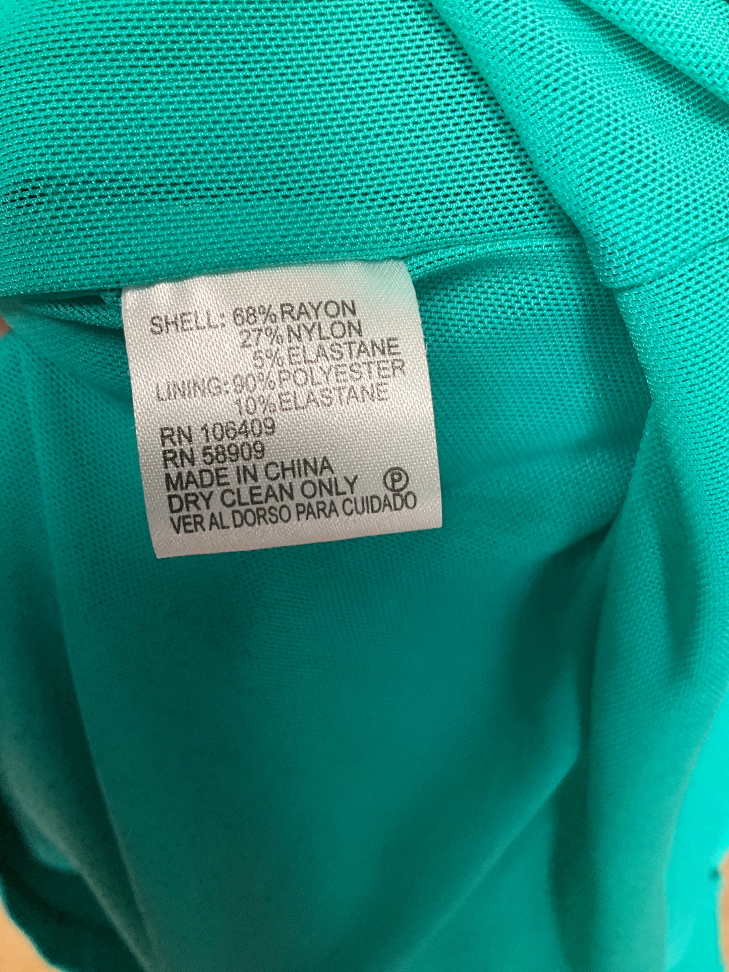 ANTONIO MELANI TEAL DRESS SZ 6