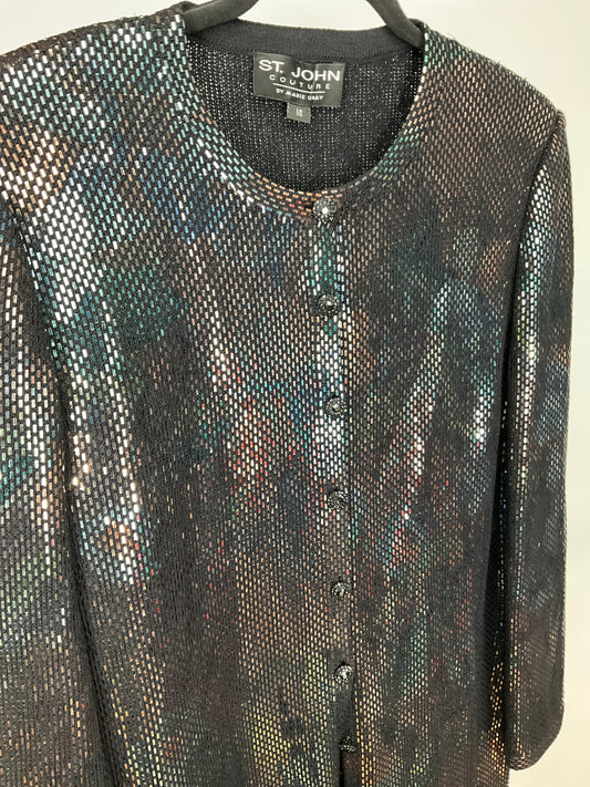 ST JOHN COUTURE IRIDESCEN BLAZER SZ 14