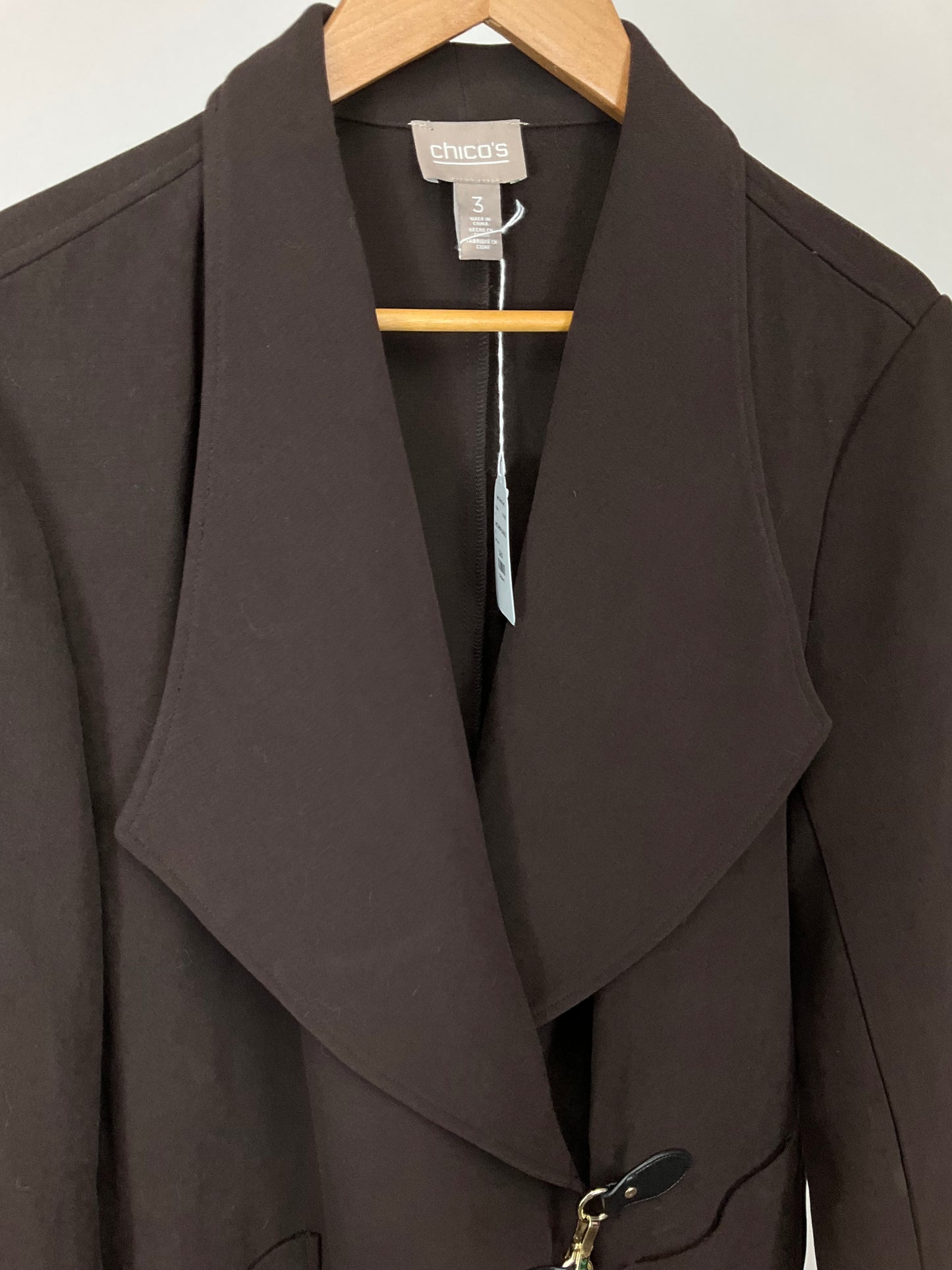 CHICO’S BROWN BLAZER SZ 16