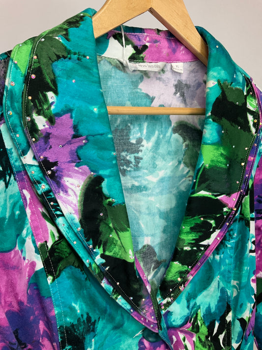 ERIN LONDON JEWEL TONED BLAZER SZ XL