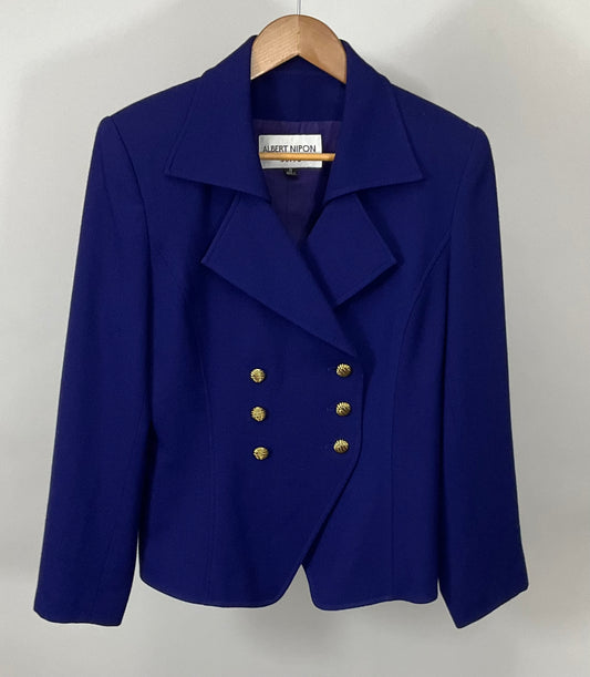 ALBERT NIPPON PURPLE SKIRT SUIT SZ 8