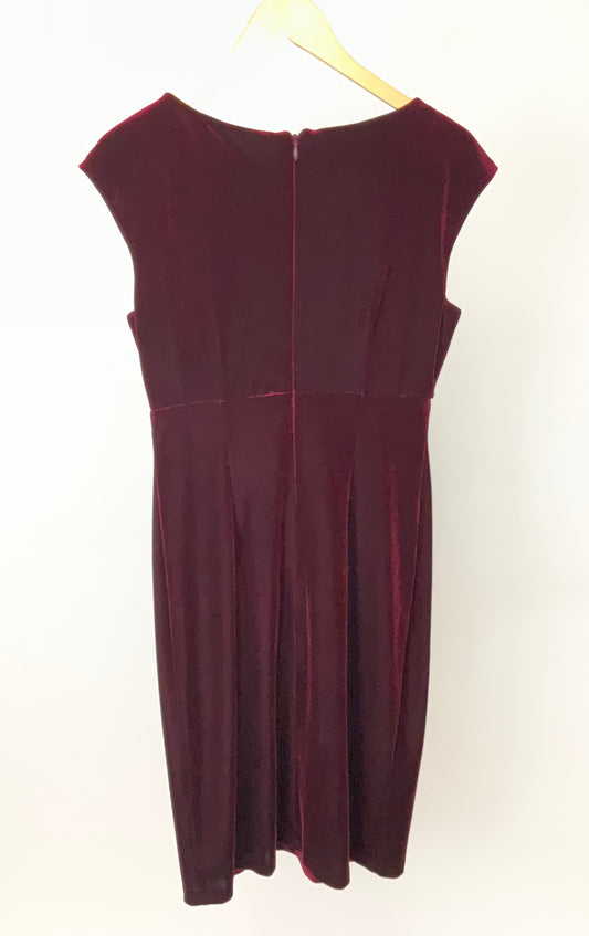 CONNECTED APPAREL WINE DRESS SZ 8