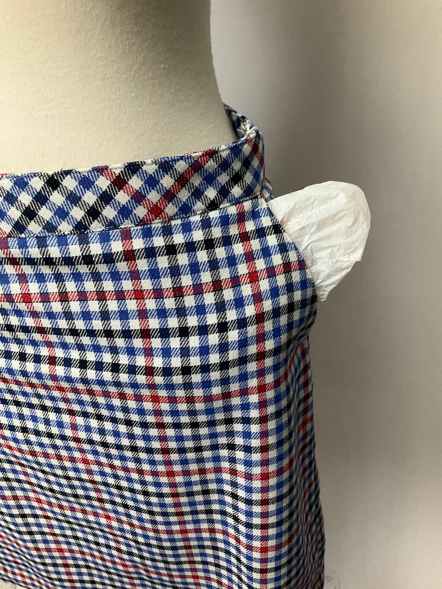 TALBOTS RED BLUE SKIRT SUIT SZ 4 & 8