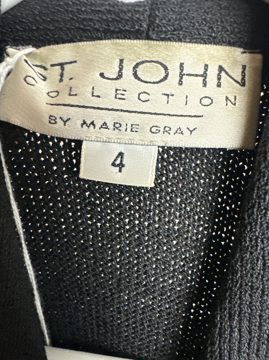 ST JOHN COLLECTION BLACK BLAZER SZ 4