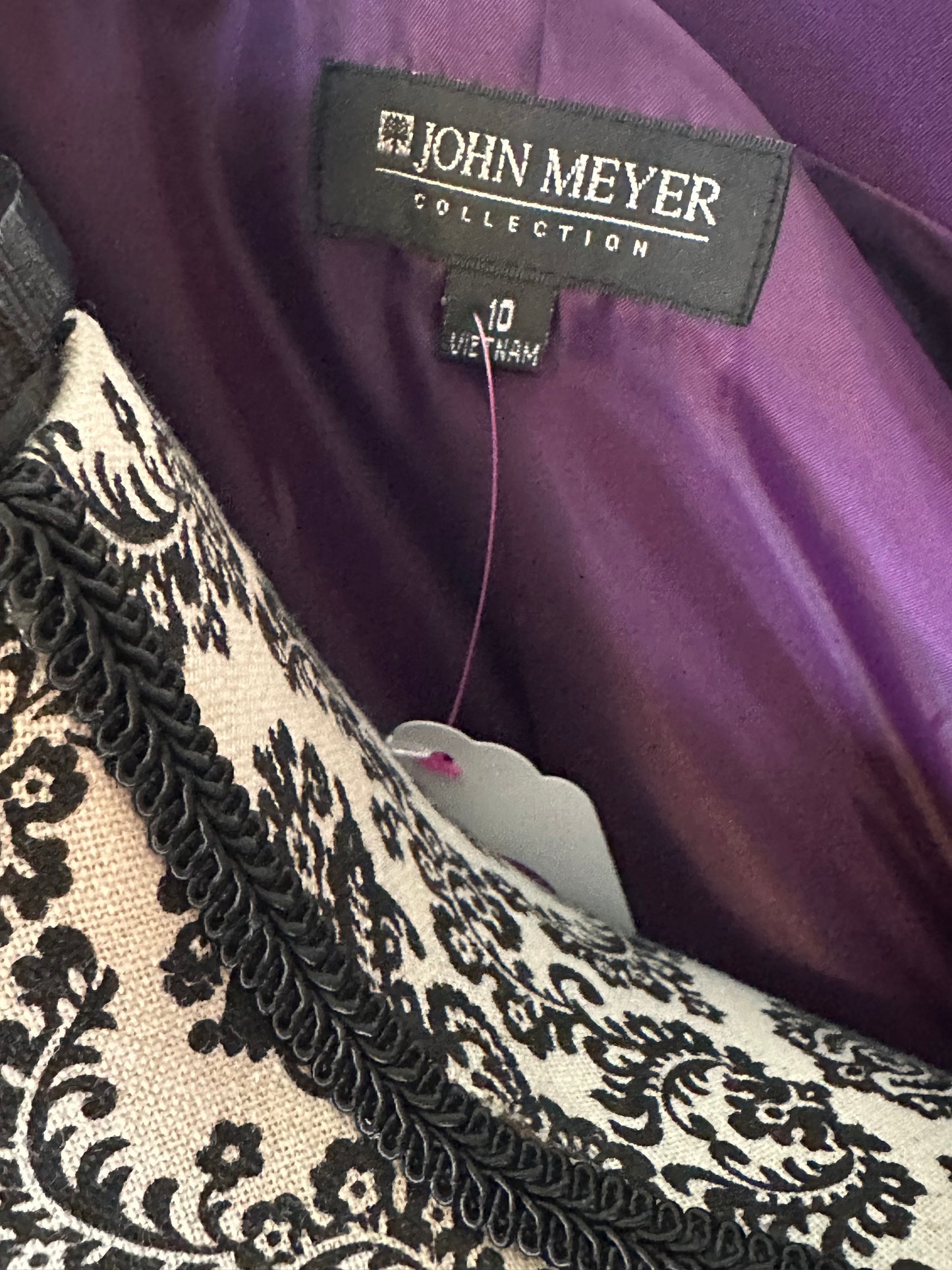 JOHN MEYER PURPLE WRAP JACKET SZ 10