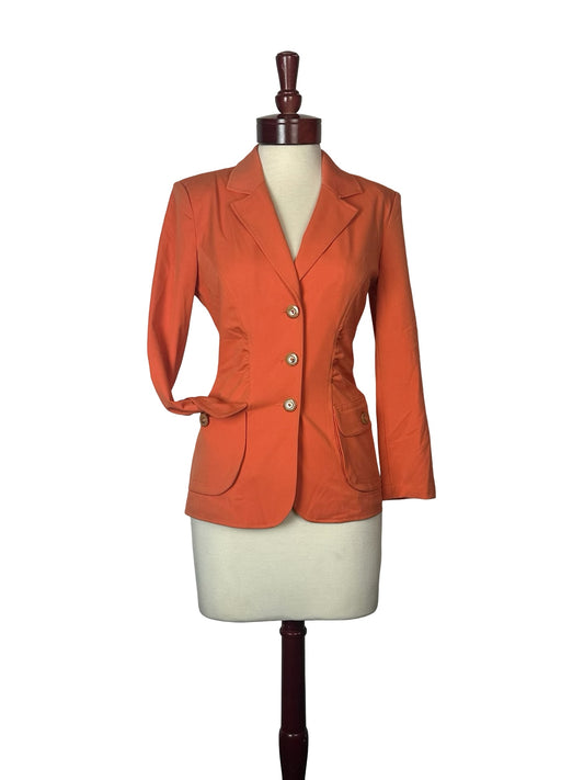 ST JOHN SPORT ORANGE BLAZER SZ S