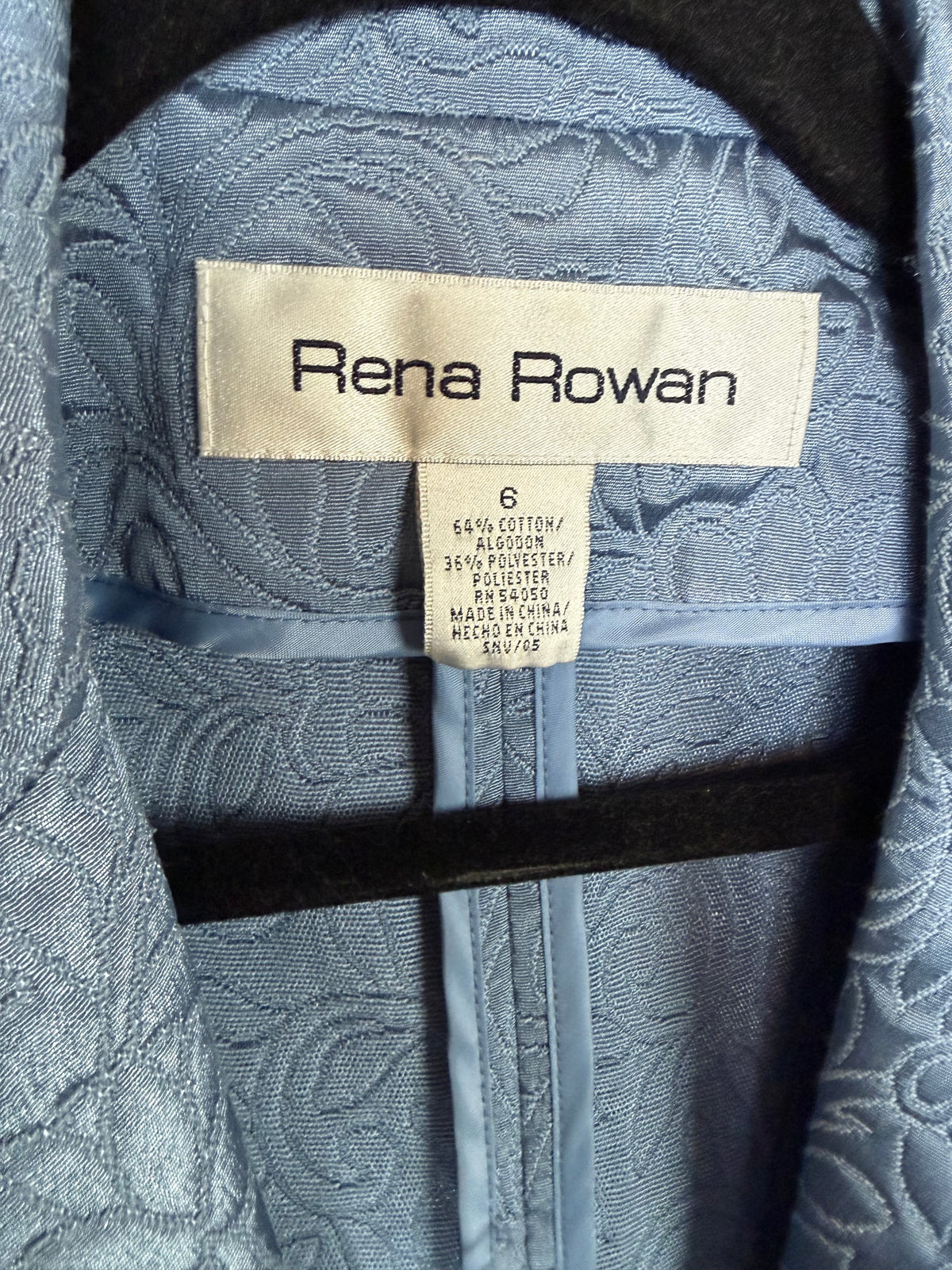 RENA ROWAN BLUE BLAZER SZ 6