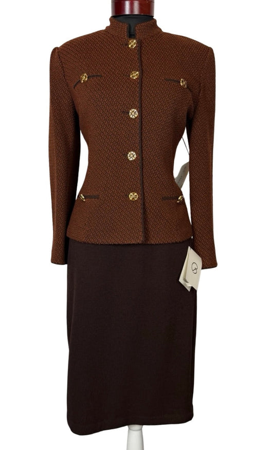 ST JOHN COLLECTION SABLE SKIRT SUIT NWT