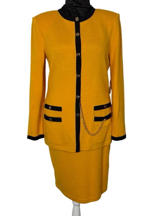 ST JOHN COLLECTION YELLOW SKIRT SUIT NWT