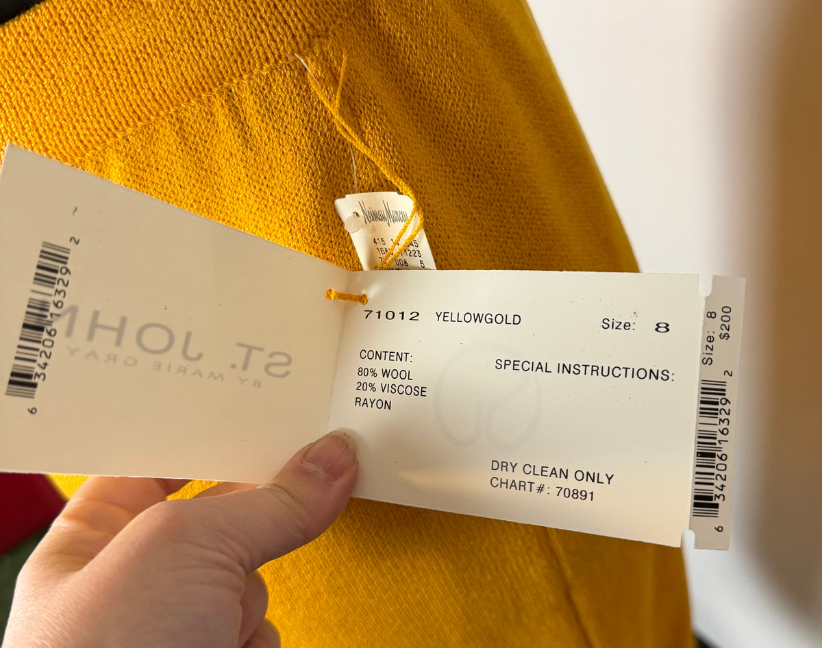 ST JOHN COLLECTION YELLOW SKIRT SUIT NWT