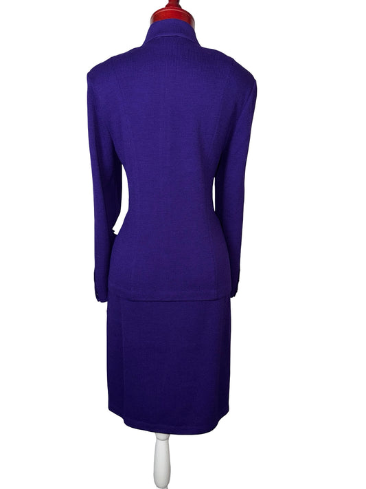 ST JOHN COLLECTION CONCORD PURPLE SKIRT SUIT NWT