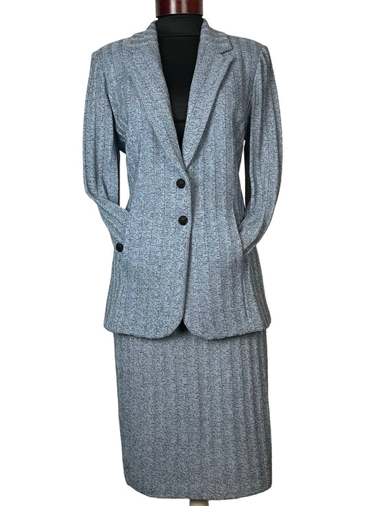 ST JOHN COLLECTION FRENCH BLUE SKIRT SUIT