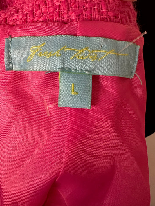 FRESH TWIST HOT PINK TWEED BLAZER