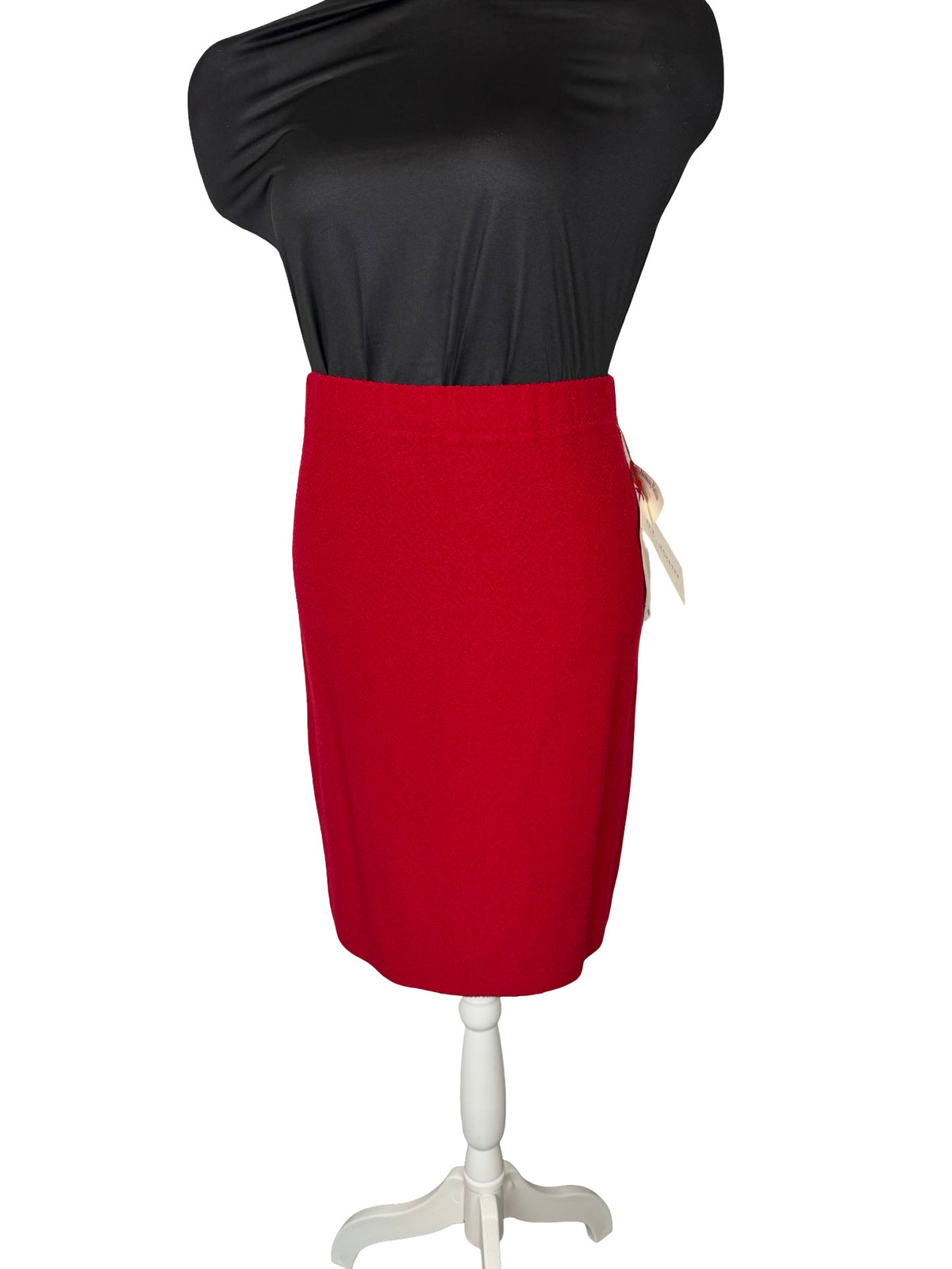 ST JOHN CRIMSON RED SKIRT SUIT