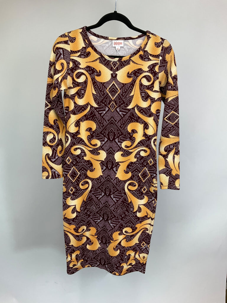 lularoe gold dress LuLaRoe Women's XS Elegant Carly Swing Dress