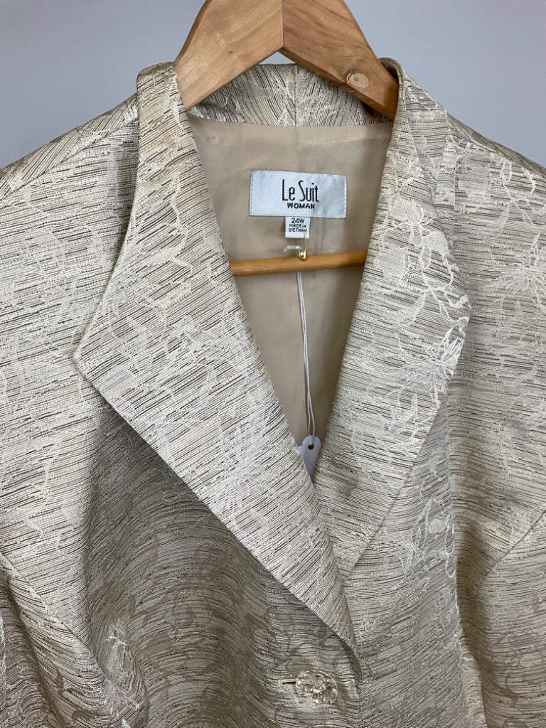 LE SUIT GOLD SKIRT SUIT SZ 24W