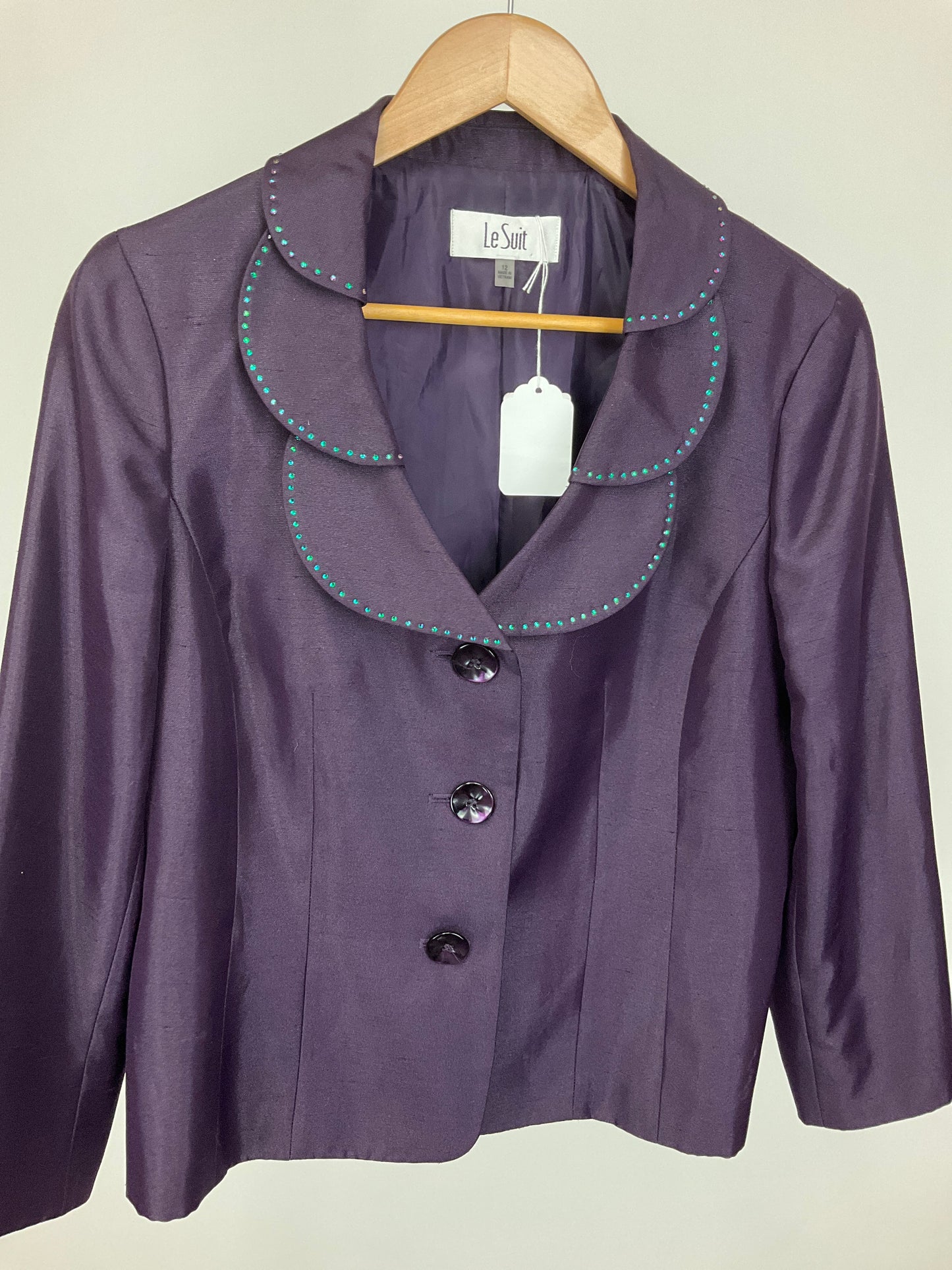 LE SUIT PLUM BLAZER SZ 12