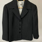 TAHARI BLACK PINSTRIPE SKIRT SUIT SZ 8P