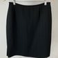 TAHARI BLACK PINSTRIPE SKIRT SUIT SZ 8P