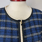 ST JOHN COLLECTION BLUE/WHITE BLAZER SZ 6
