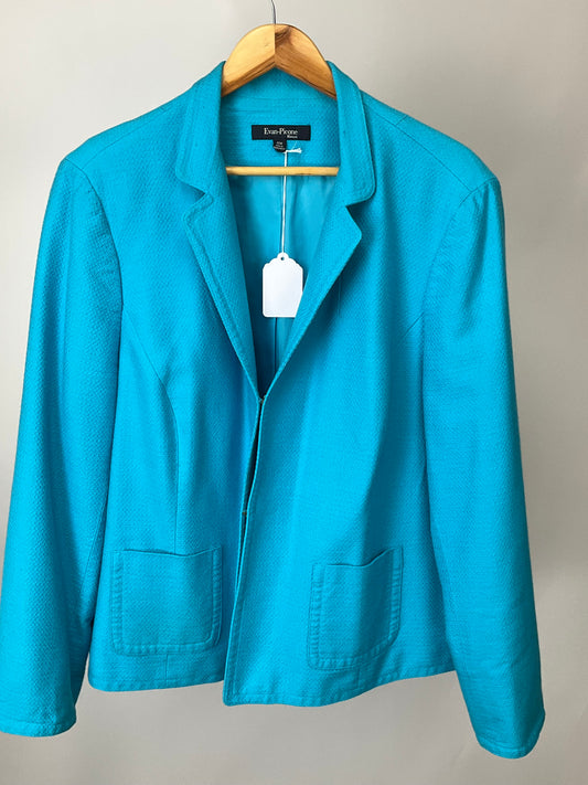 EVAN-PICONE TURQUOISE BLAZER SZ 22W