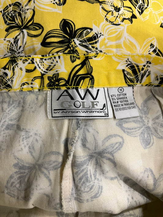 AW GOLF YELLOW/BLACK SKIRT SZ 10
