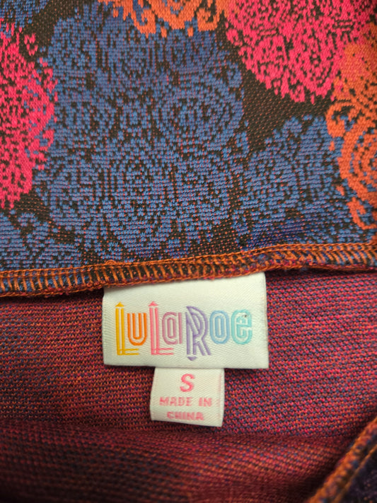 LULAROE BLUE, PINK, ORANGE SKIRT SZ S