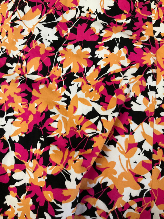 NOTATIONS PINK FLORAL SKIRT SZ 3X