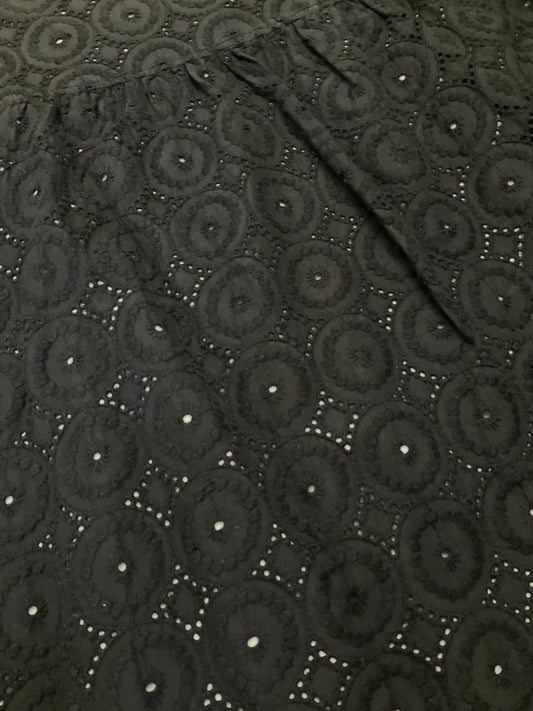 APOSTROPHE BLACK EYELET SKIRT SZ 16