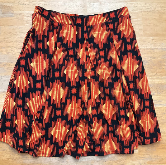 LULAROE ORANGE SKIRT SZ XL