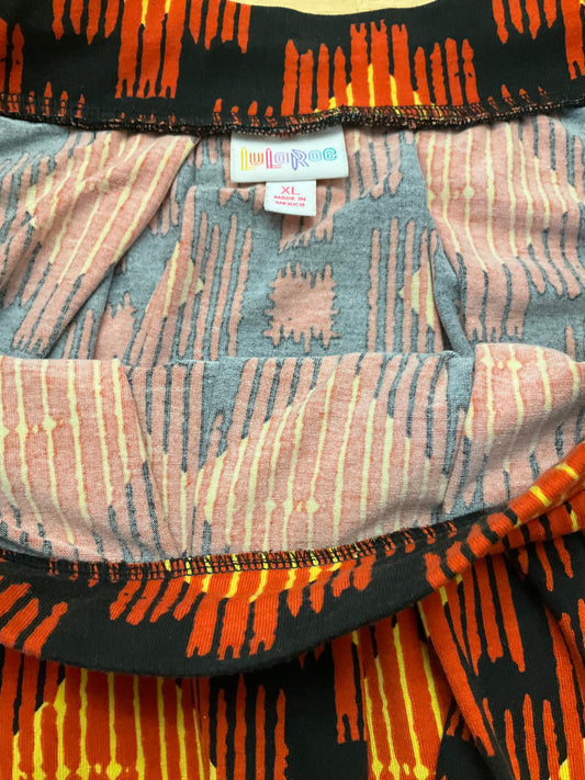 LULAROE ORANGE SKIRT SZ XL
