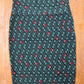 LULAROE TEAL/PEACH SKIRT SZ M/L