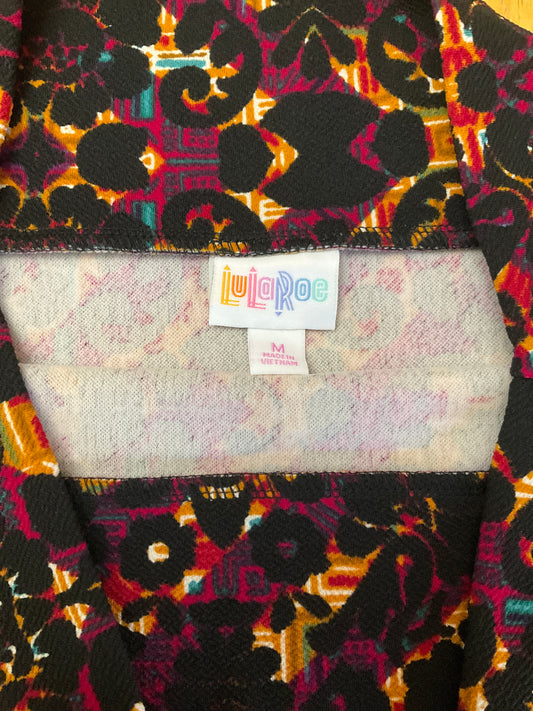 NWT LULAROE BLACK/MULTI COLORED SKIRT SZ M