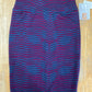 LULAROE BLUE/PINK SKIRT SZ XS