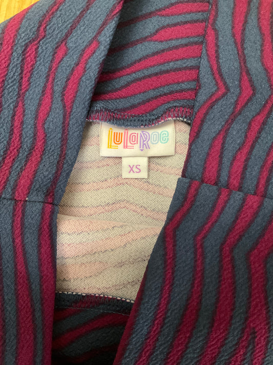LULAROE BLUE/PINK SKIRT SZ XS
