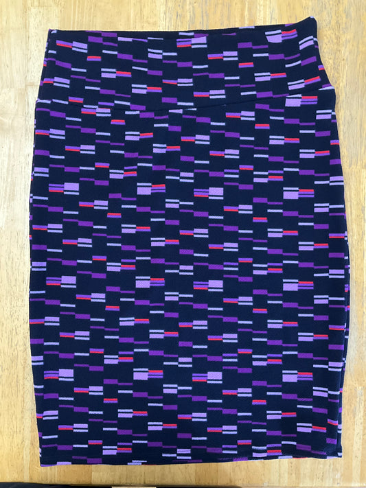 LULAROE PURPLE/PINK SKIRT SZ L