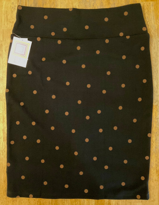 LULAROE BLACK/BROWN SKIRT SZ XL