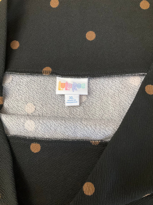LULAROE BLACK/BROWN SKIRT SZ XL