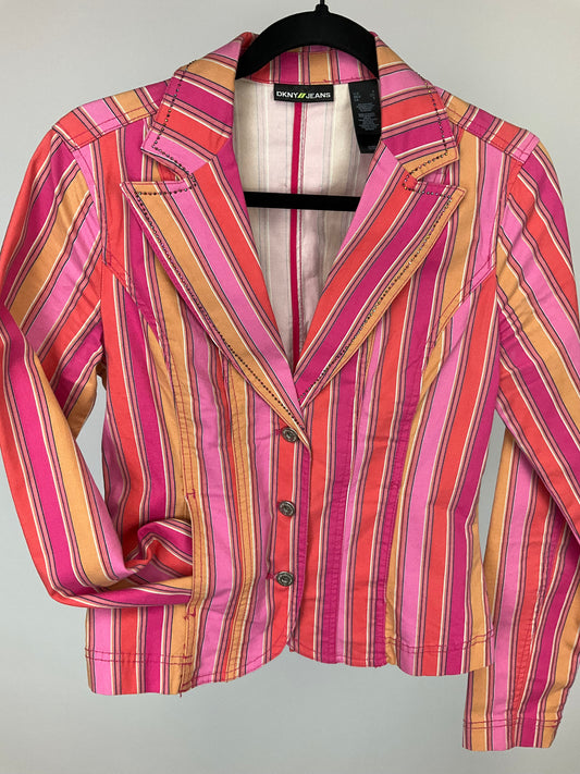 DKNY JEANS PINK/ORANGE JACKET SZ S