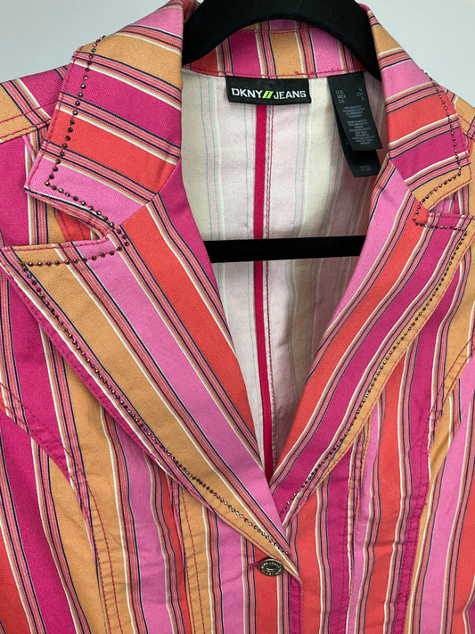 DKNY JEANS PINK/ORANGE JACKET SZ S