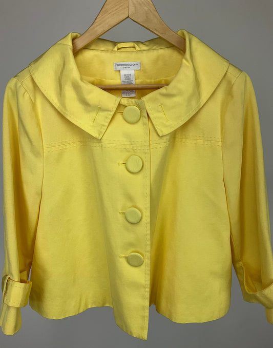 WORTHINGTON PETITE YELLOW BLAZER SZ LARGE